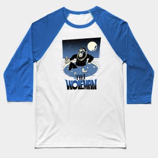 Tiki Wolfman Baseball T-Shirt